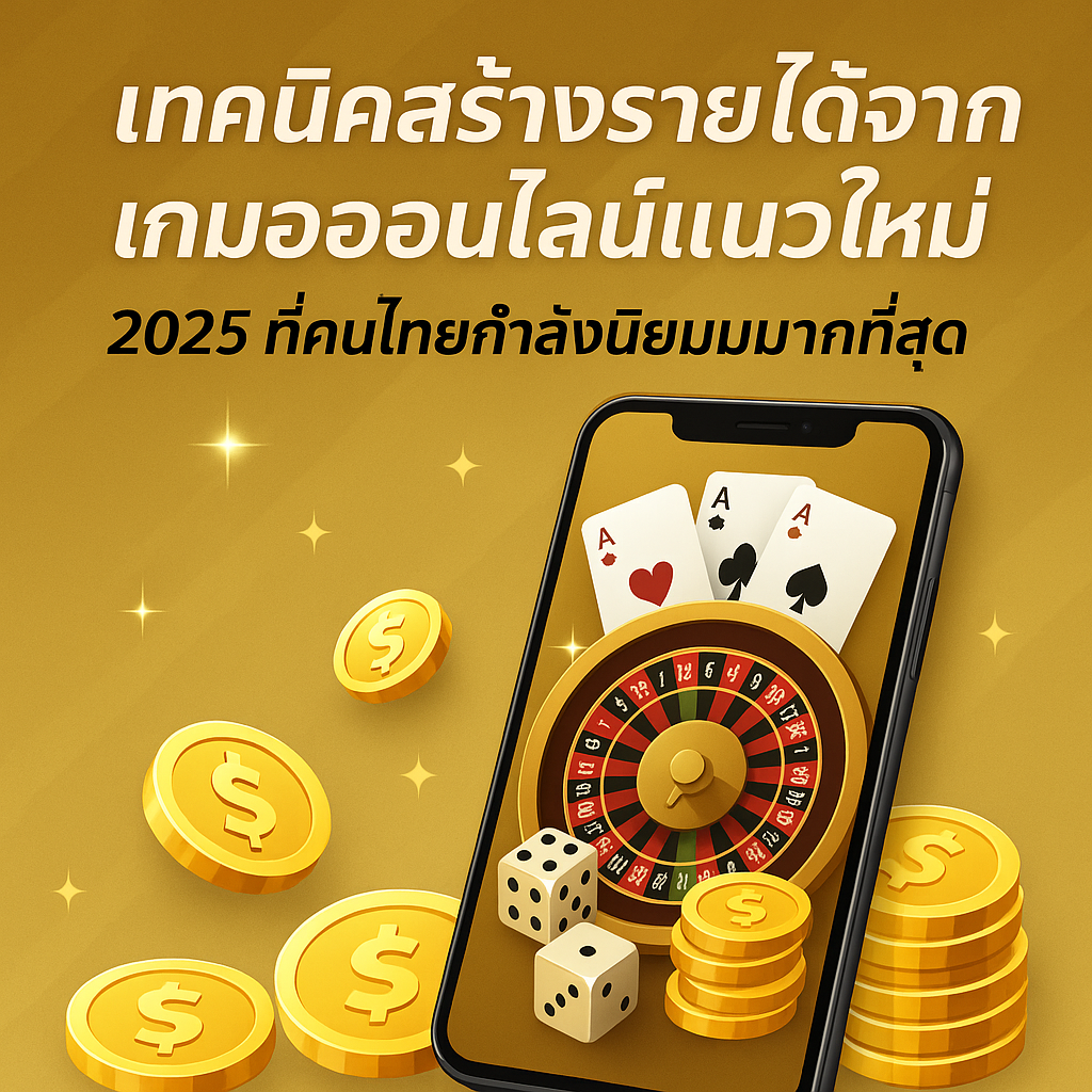 เทคนิคสร้างรายได้จากเกมออนไลน์แนวใหม่ 2025 ที่คนไทยกำลังนิยมมากที่สุด